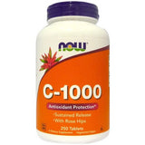 Vitamina C-1000 com Rosa Mosqueta - Liberação Sustentada, 250 comprimidos, Now Foods