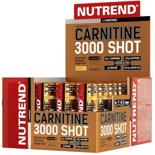 Carnitina 3000 Dose, Laranja, 20 x 60 ml, Nutrend