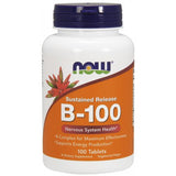 Vitamina B-100 de liberação sustentada, 100 comprimidos, Now Foods