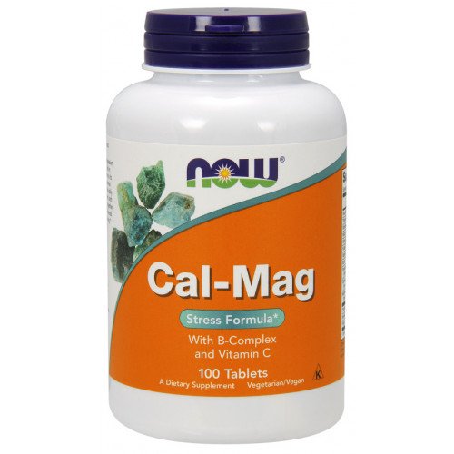 Cal-Mag com Complexo B e Vitamina C, 100 comprimidos, Now Foods