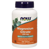 Citrato de Magnésio 200 mg, 100 Comprimidos, Now Foods