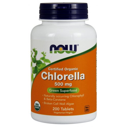 Chlorella - 500mg, 200 comprimidos, Now Foods