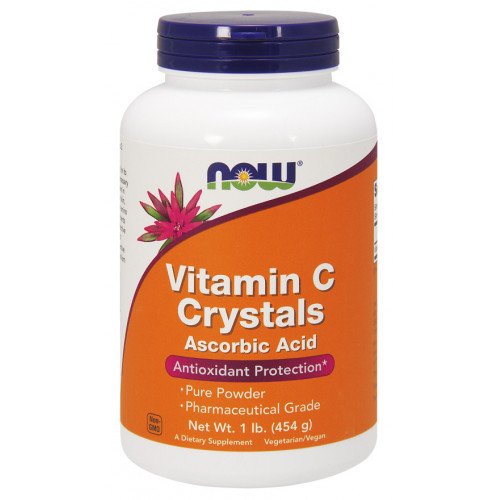Cristais de vitamina C, 454 gramas, Now Foods