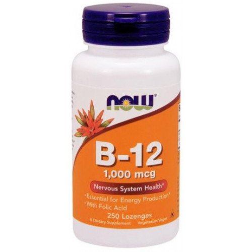 Vitamina B-12, 1000 mcg, 250 pastilhas, Now Foods