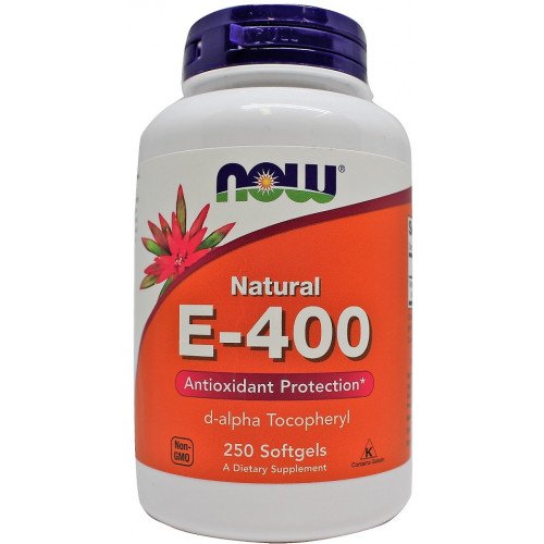 Vitamina E-400 - Natural, 250 softgels, Now Foods