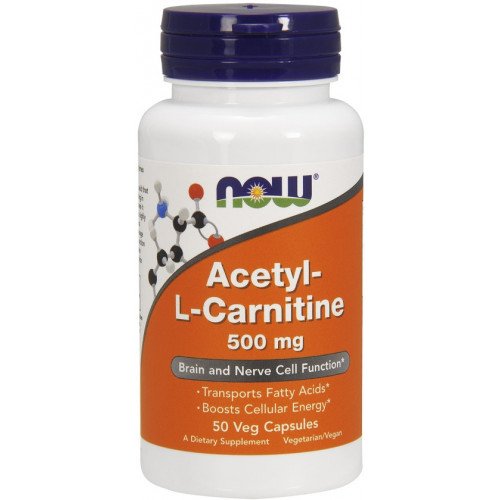 Acetil-L-Carnitina - 500mg, 50 vcaps, Now Foods