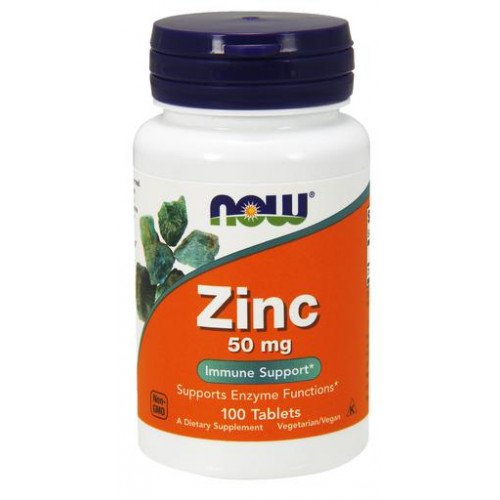Zinco - 50mg, 100 comprimidos, Now Foods