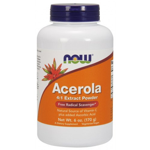 Acerola, Extrato em Pó 4:1, 170 gramas, Now Foods