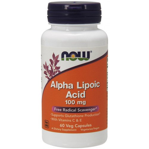 Ácido Alfa Lipóico com Vitaminas C e E - 100mg, 60 vcaps, Now Foods