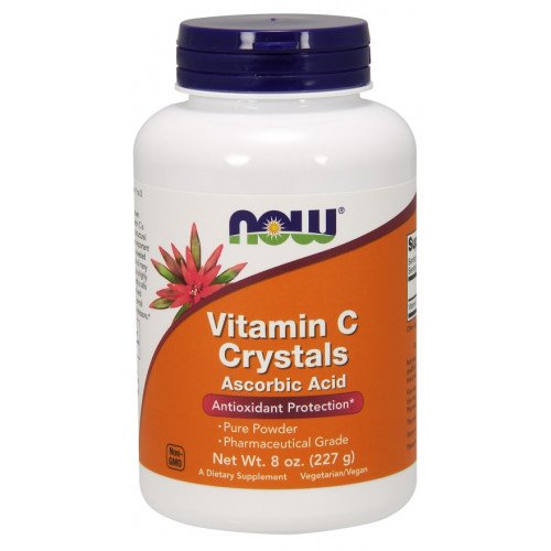 Cristais de Vitamina C, Ácido Ascórbico, 227 g, Now Foods