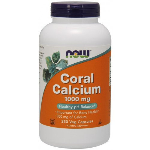 Coral Cálcio 1000 mg, 250 Cápsulas Vegetarianas, Now Foods