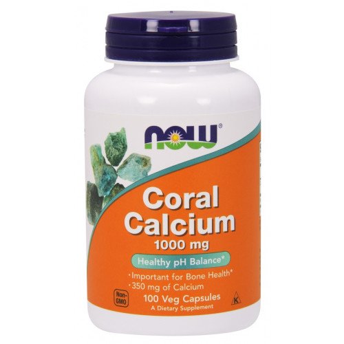 Coral Cálcio 1000 mg, 100 Cápsulas Vegetarianas, Now Foods