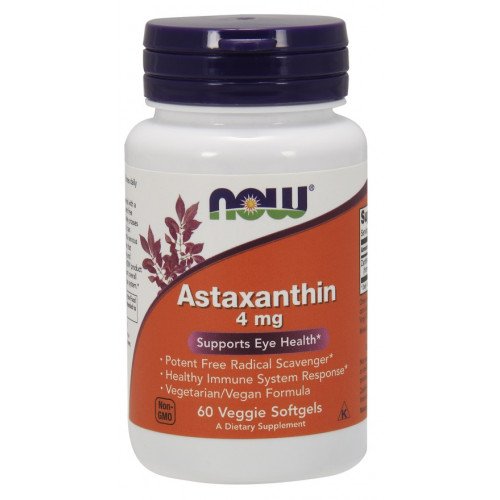 Astaxantina 4 mg, 60 cápsulas gelatinosas, Now Foods