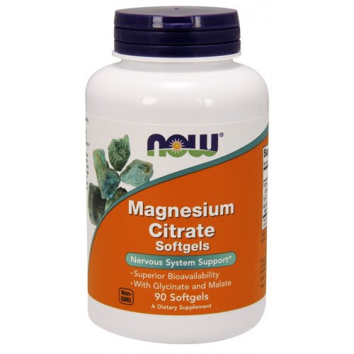 Cápsulas gelatinosas de citrato de magnésio, 90 softgels, Now Foods