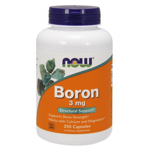 Boro - 3mg, 250 caps, Now Foods