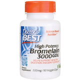 Bromelaína de alta potência 3000 GDU, 90 cápsulas vegetais, Doctor's Best