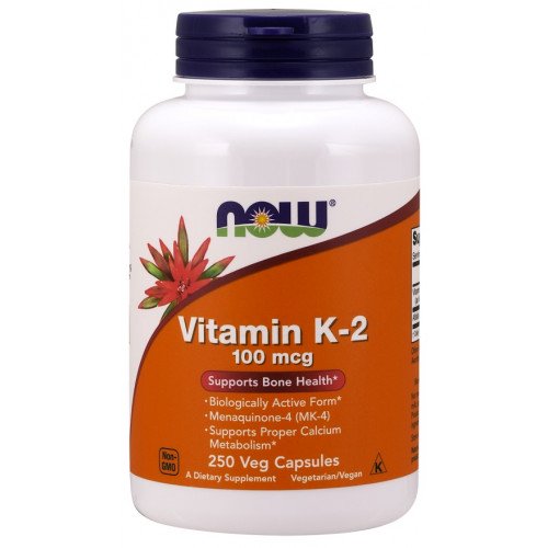 Vitamina K-2 - 100mcg, 250 vcaps, Now Foods