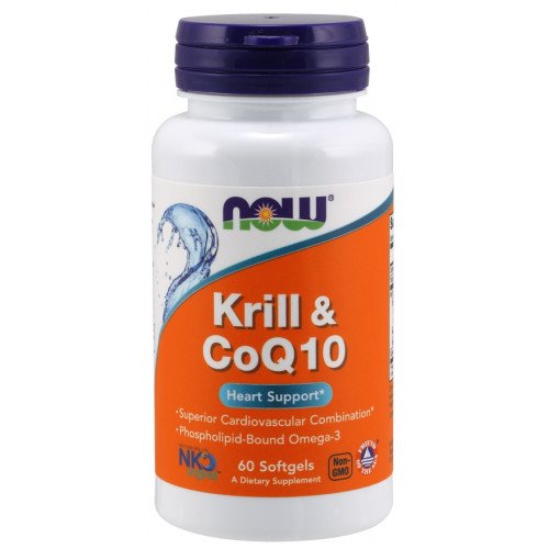Krill e CoQ10, 60 softgels, Now Foods