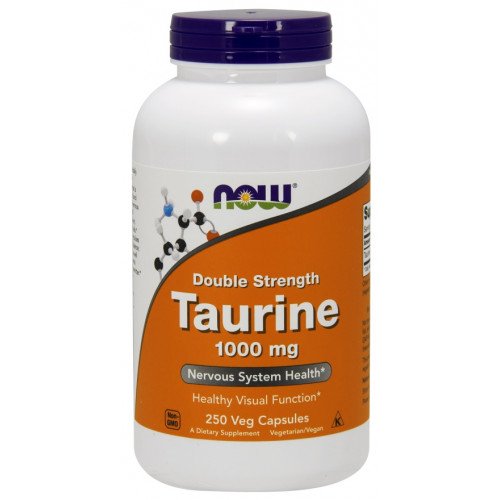 Taurina, Dupla Potência 1000 mg, 250 Cápsulas Vegetarianas, Now Foods