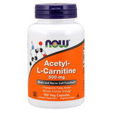 Acetil-L-Carnitina 500 mg, 100 Cápsulas Vegetarianas, Now Foods