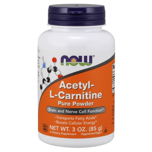 Acetil-L-Carnitina - Pó Puro, 85 gramas, Now Foods