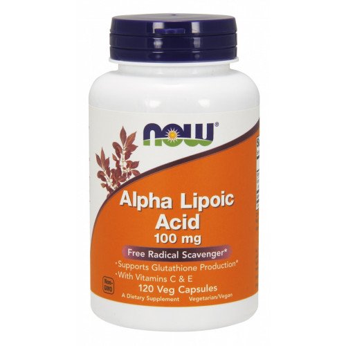 Ácido Alfa Lipóico com Vitaminas C e E - 100mg, 120 vcaps, Now Foods