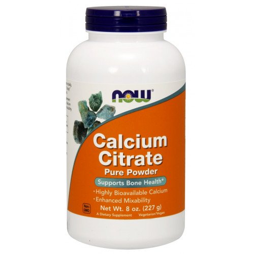 Citrato de cálcio em pó puro, 227 g, Now Foods