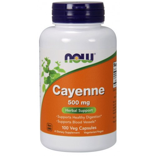 Pimenta Caiena 500 mg, 100 Cápsulas Vegetarianas, Now Foods