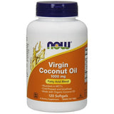Óleo de coco virgem, 1000mg, 120 softgels, Now Foods