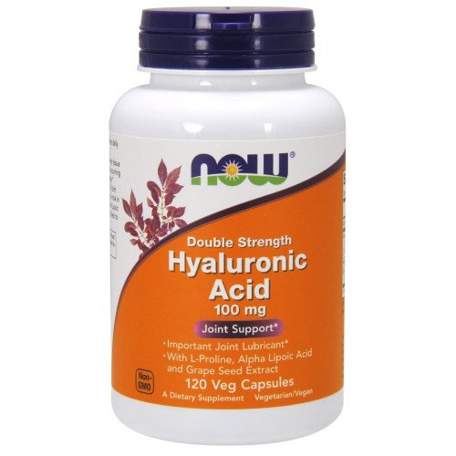 Ácido Hialurônico - 100mg Dupla Força, 120 vcaps, Now Foods