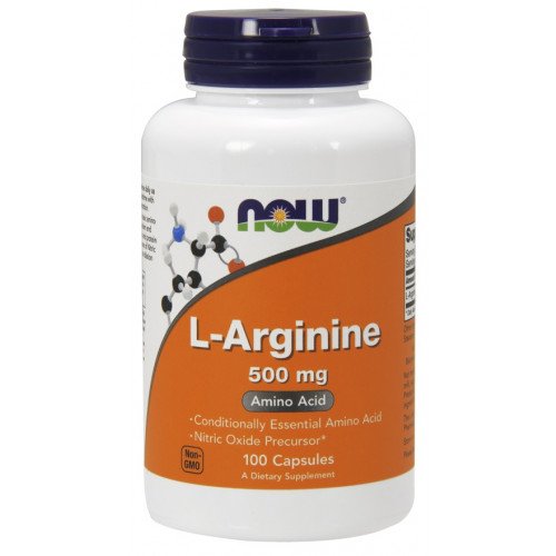 L-Arginina 500 mg, 100 Cápsulas, Now Foods