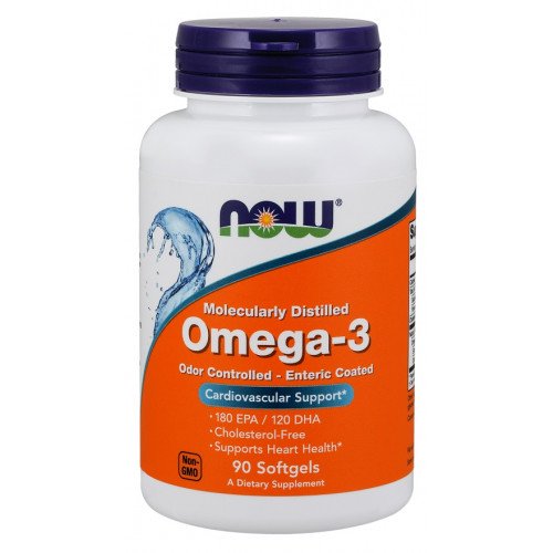 Ômega-3 com revestimento entérico, 90 softgels, Now Foods