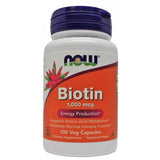 Biotina - 1000mcg, 100 vcaps, Now Foods