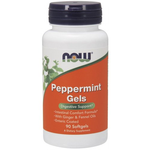 Géis de hortelã-pimenta, 90 softgels, Now Foods