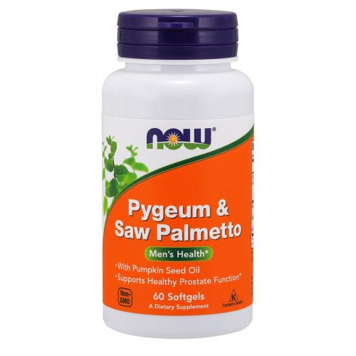 Pygeum e Saw Palmetto, 60 softgels, Now Foods