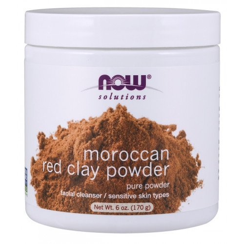 Pó de argila vermelha marroquina, 170 gramas, Now Foods