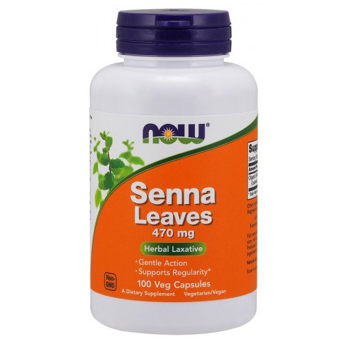 Folhas de Sene, 470mg, 100 vcaps, Now Foods