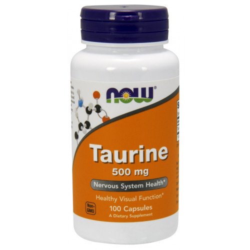 Taurina 500 mg, 100 cápsulas vegetais, Now Foods
