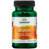 Biotina 5000 mcg, 100 Cápsulas, Swanson