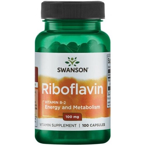 Vitamina B-2 (Riboflavina) 100 mg, 100 Cápsulas, Swanson