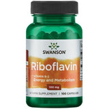 Vitamina B-2 (Riboflavina) 100 mg, 100 Cápsulas, Swanson