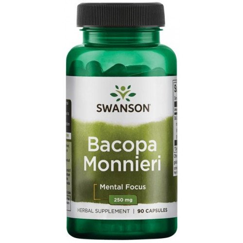 Extrato de Bacopa Monnieri 250 mg, 90 Cápsulas, Swanson