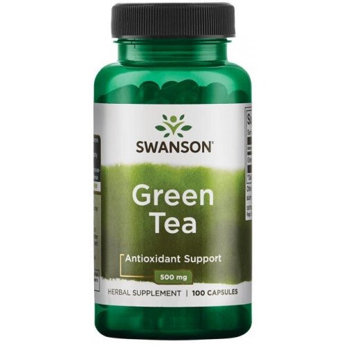 Chá Verde 500 mg, 100 Cápsulas, Swanson