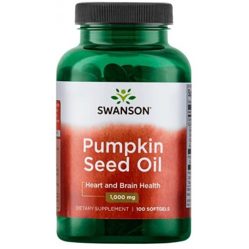 Óleo de semente de abóbora, 1,000 mg, 100 cápsulas gelatinosas, Swanson