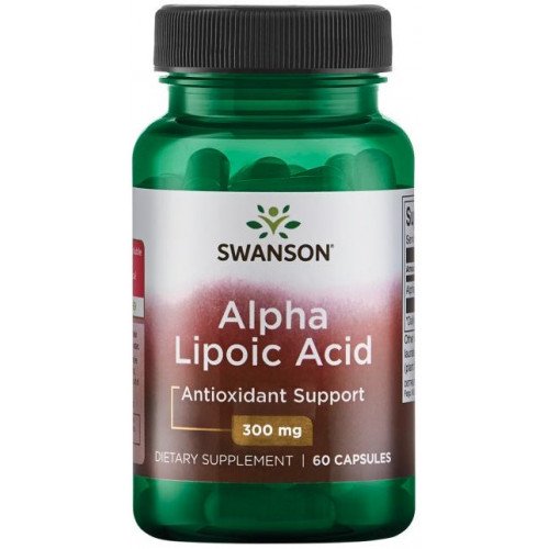 Ácido Alfa Lipóico (ALA) 300 mg, 60 Cápsulas, Swanson