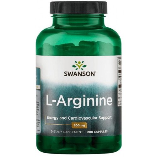 L-Arginina, 500 mg, 200 Cápsulas, Swanson
