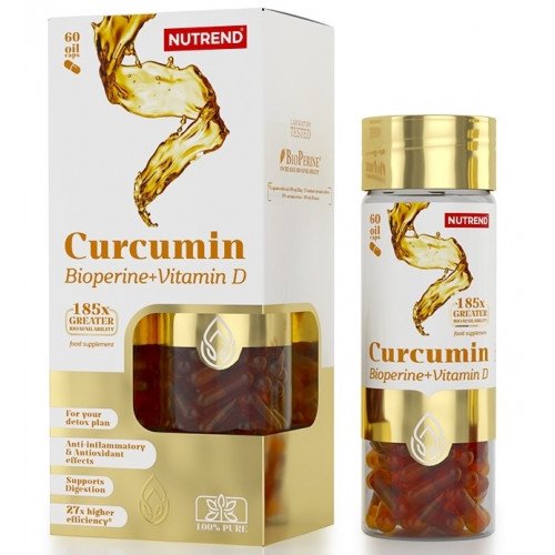 Curcumina + Bioperina + Vitamina D, 60 cápsulas, Nutrend