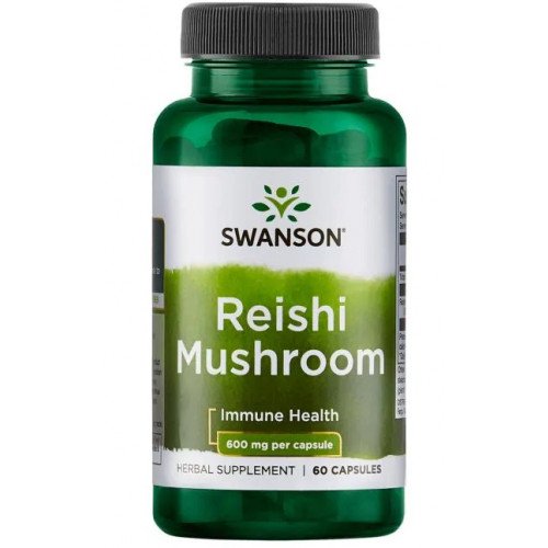Cogumelo Reishi 600 mg, 60 Cápsulas, Swanson