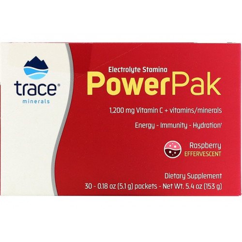 Electrolyte Stamina PowerPak, Orange Blast, 30 sachês, 0,18 oz (5 g) cada, Trace Minerals Research