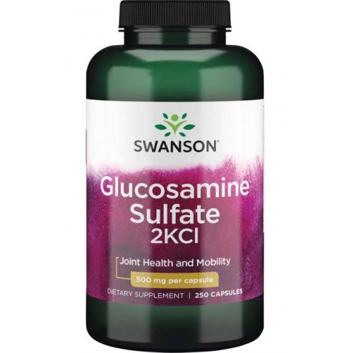 Sulfato de Glucosamina 2KCl 500 mg, 250 Cápsulas, Swanson